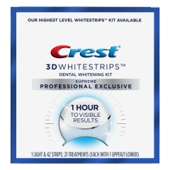 Professional Exclusive Crest 3DWhitestrips Supreme with LED Light 