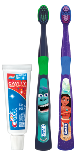 CLEARANCE Crest+Oral-B Kids 3+yr Manual Toothbrush Toothpaste Solution
